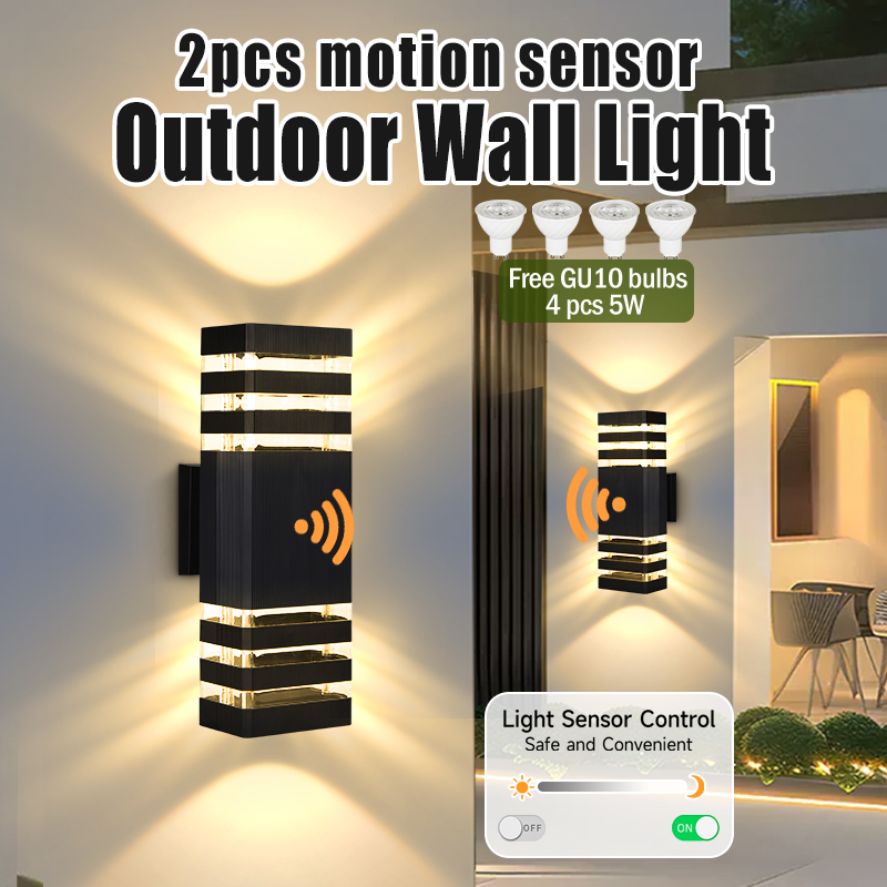 Outdoor Lighting Up And Down - Lampada da Parete con Sensore di