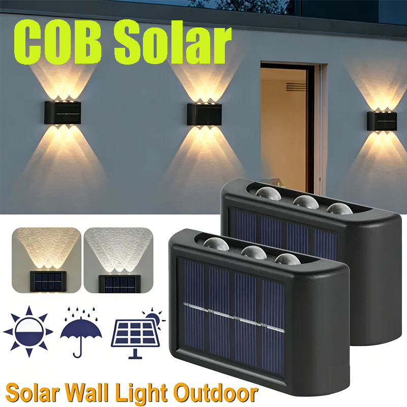 Outdoor Lighting Up And Down - Lampada Solare da Parete COB per