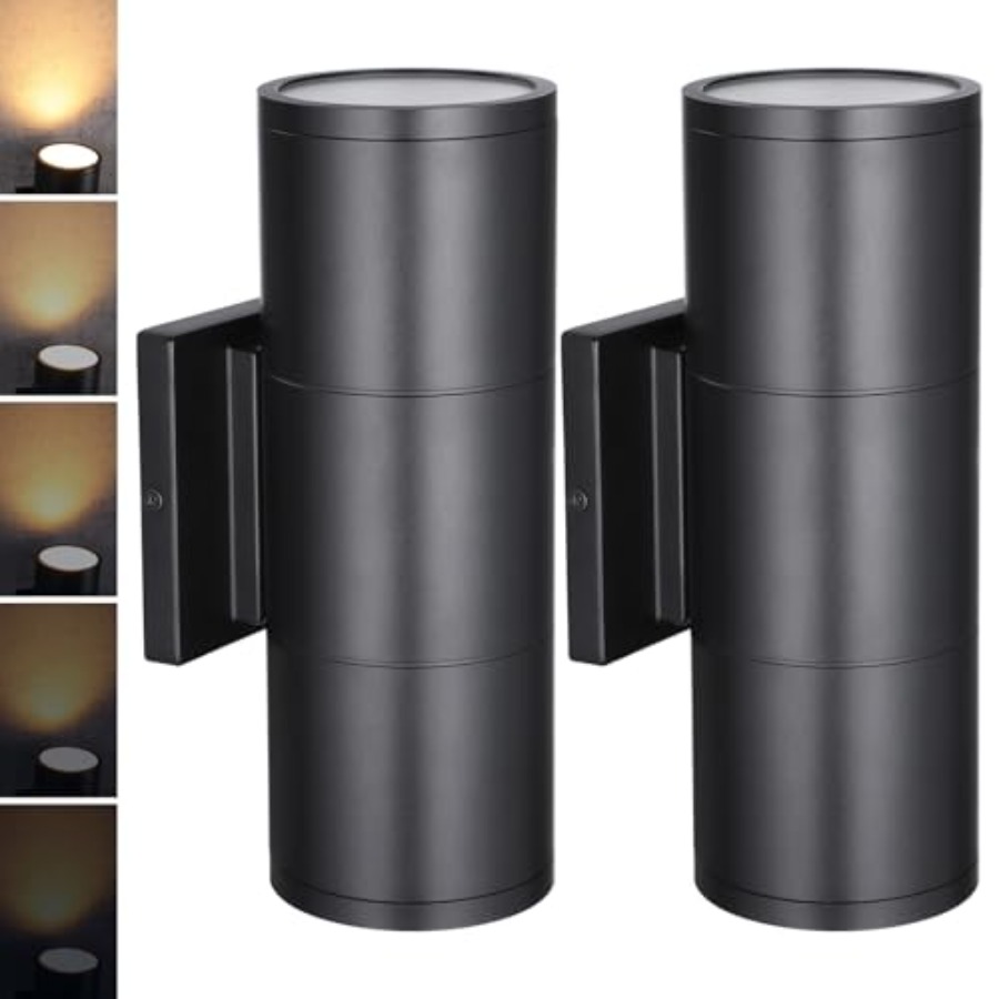 Outdoor Lighting Up And Down - Lampada da Parete LED Cilindrica 3000K