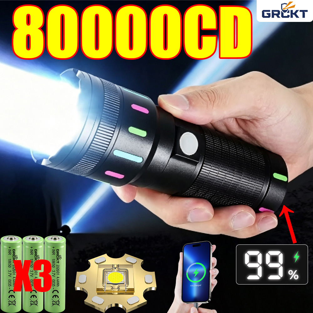 Outdoor Lighting Globes - Torcia LED 80000CD, la più potente,