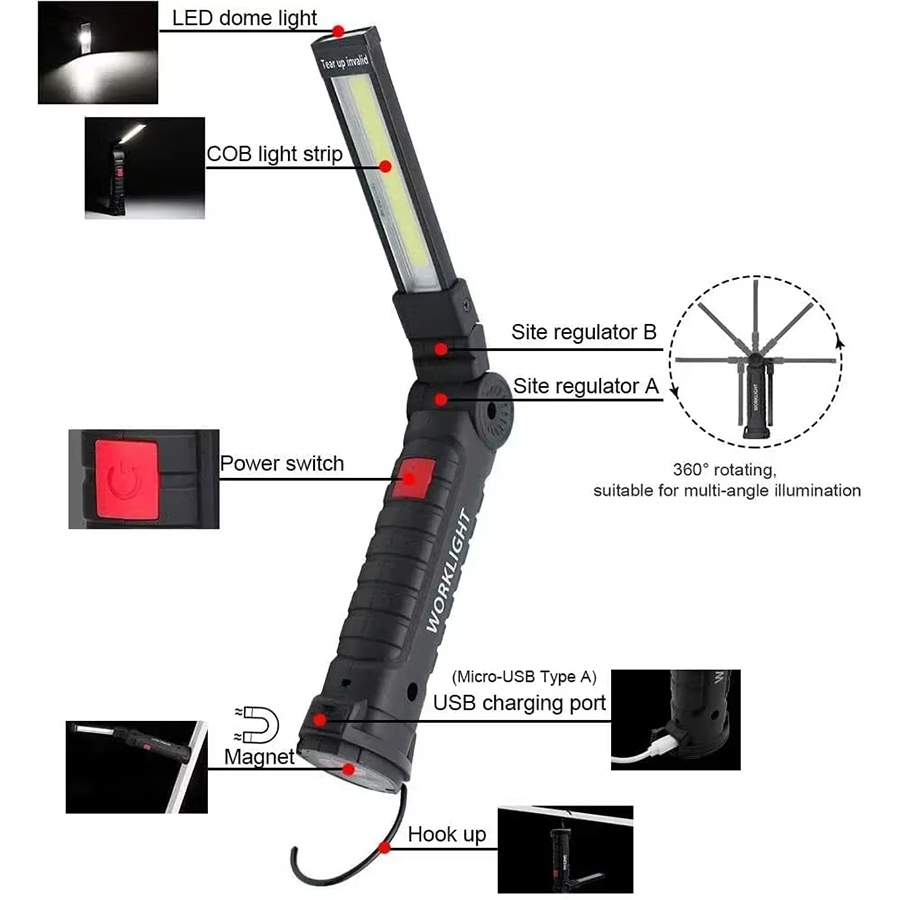 Torcia LED portatile con ganci - Outdoor Lighting Globes recensione e prezzo
