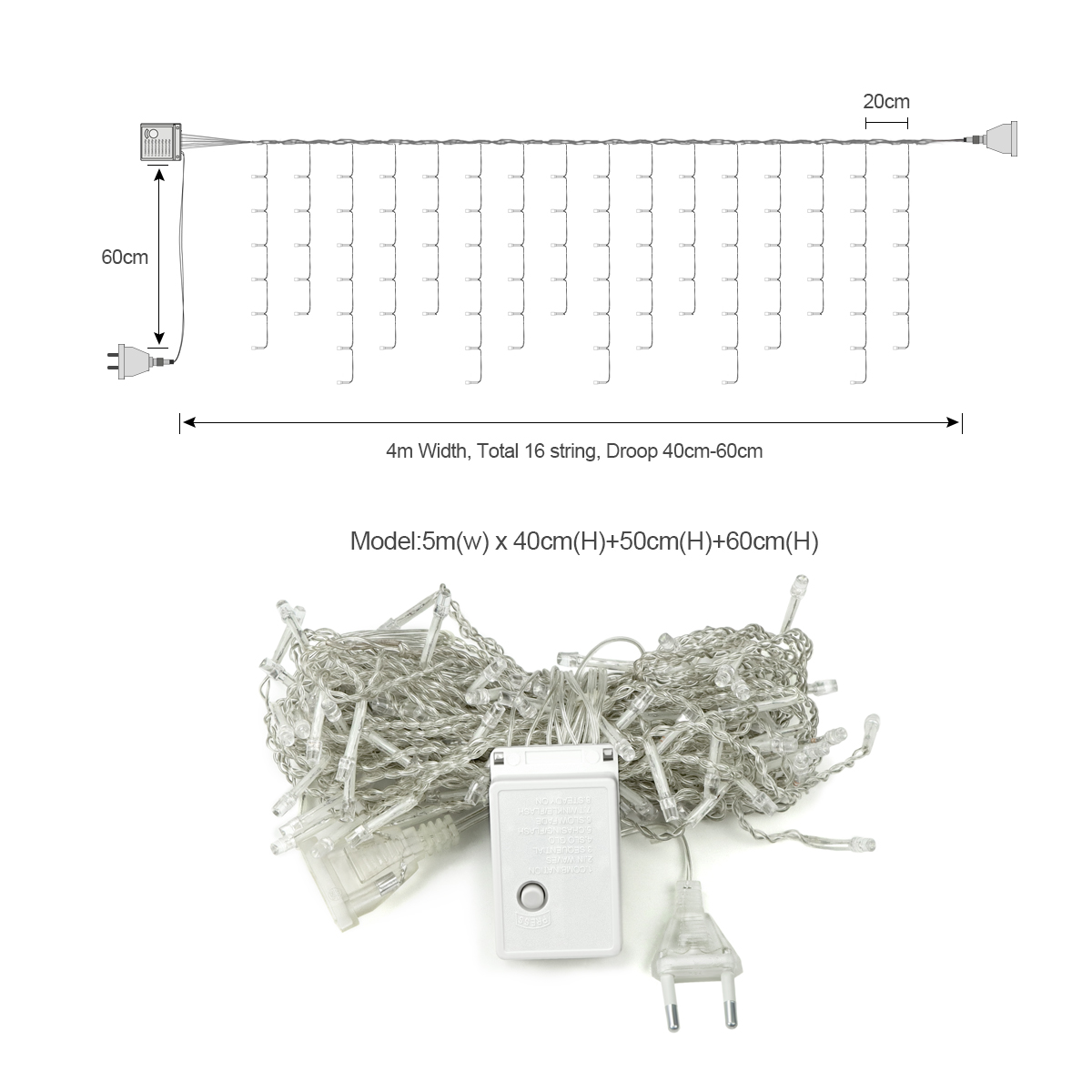 Luci di Natale da Esterno 5M,  - Outdoor Lighting Sconce recensione e prezzo