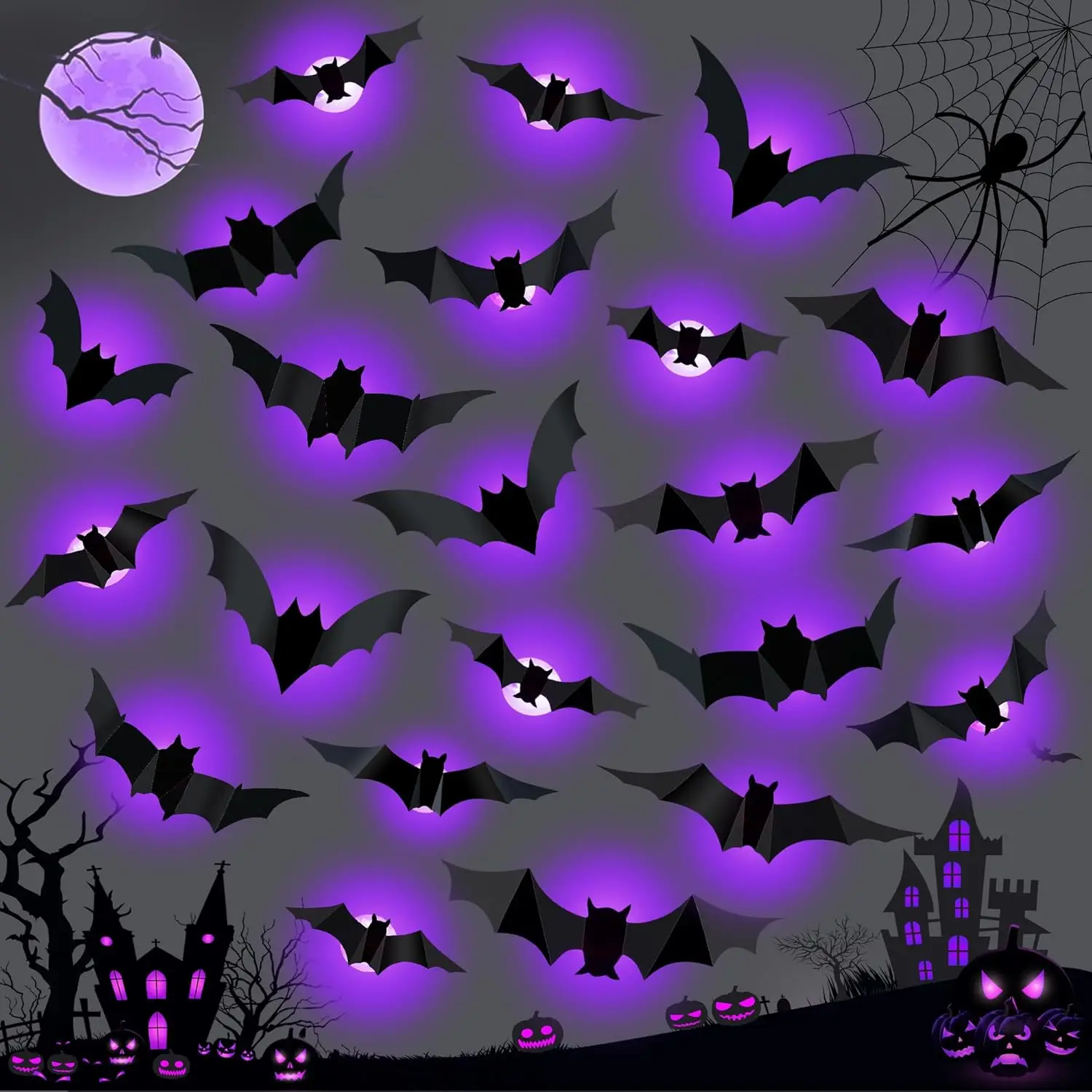 Pipistrelli LED di Halloween D - Outdoor Lighting Event recensione e prezzo
